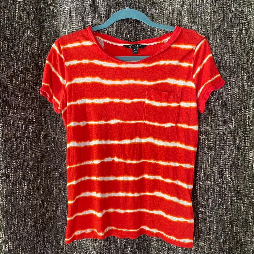 RL Tie Dye Tee with Pocket